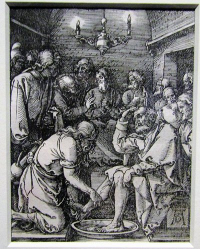 Christ Washing the Feet of the Disciples from the Small Passion by Albrecht Dürer